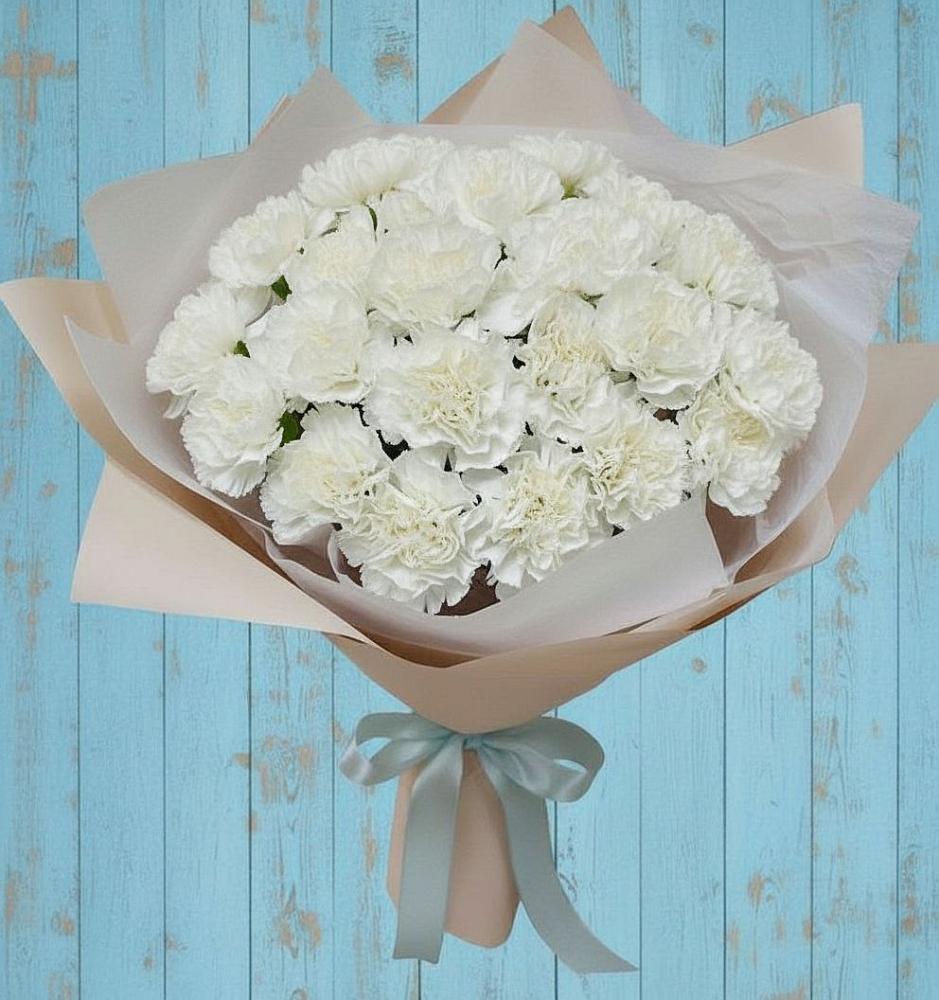 Букет цветов из: Гвоздики в Раменье