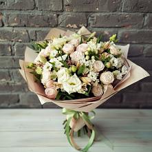 Букет цветов из:  Альстромерии, Розы и Хризантемы в Раменье