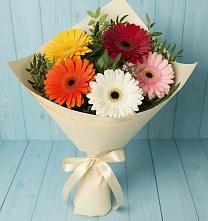 Букет цветов из:  Герберы в Раменье