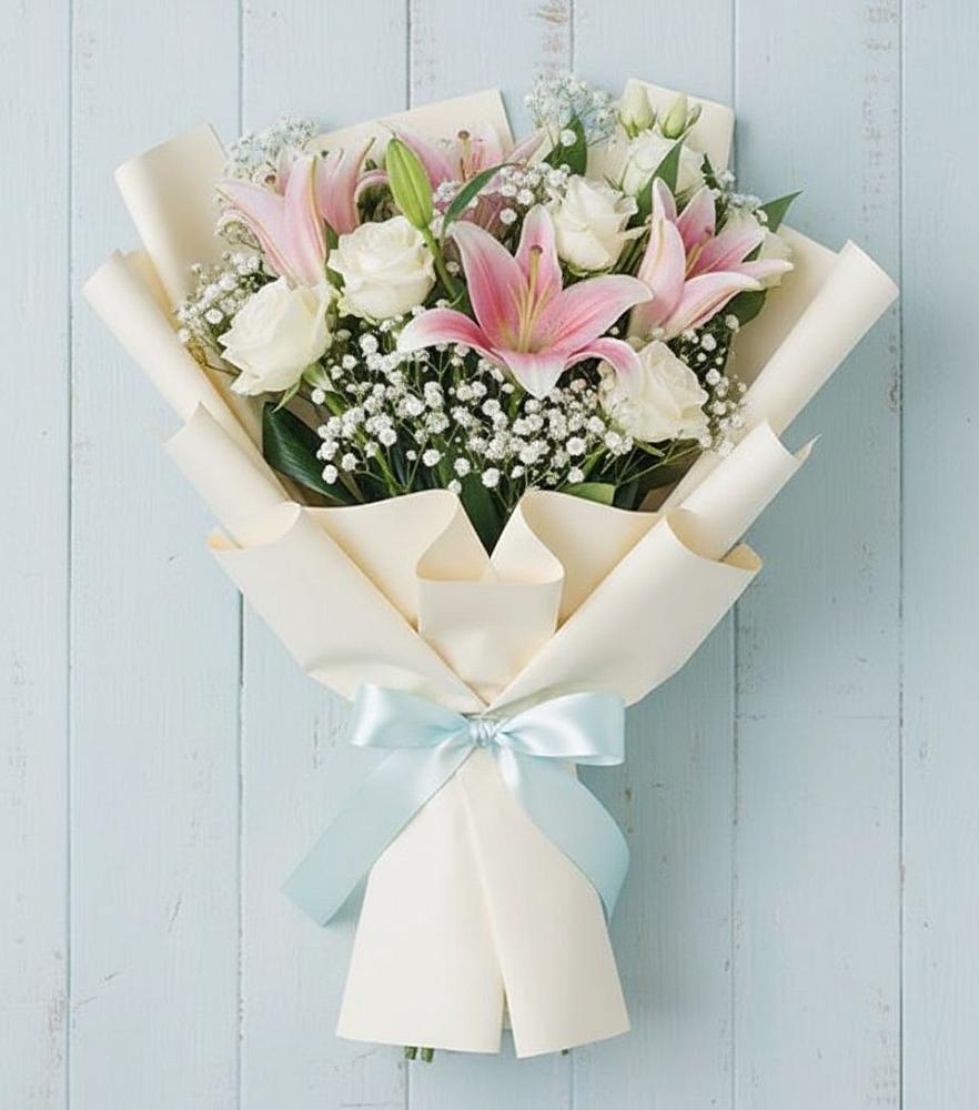 Букет цветов из: Лилии в Раменье