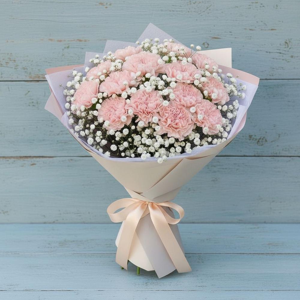 Букет цветов из: Гвоздики в Раменье