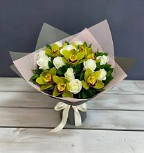 Букет цветов из:  Орхидеи и Розы в Раменье