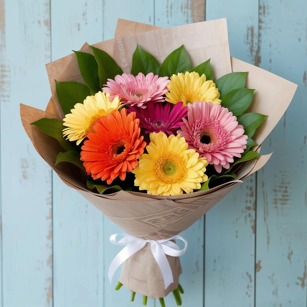 Букет цветов из: Герберы в Раменье
