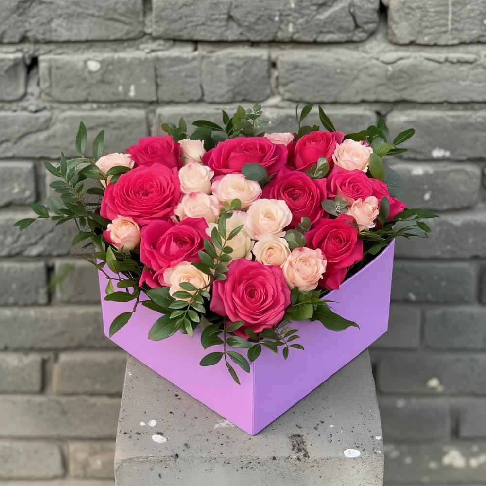 Цветочная композиция из Розы в коробке в Раменье