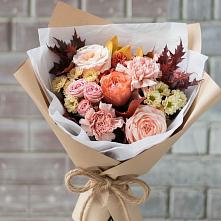 Букет цветов из:  Гвоздики, Хризантемы и Розы в Раменье