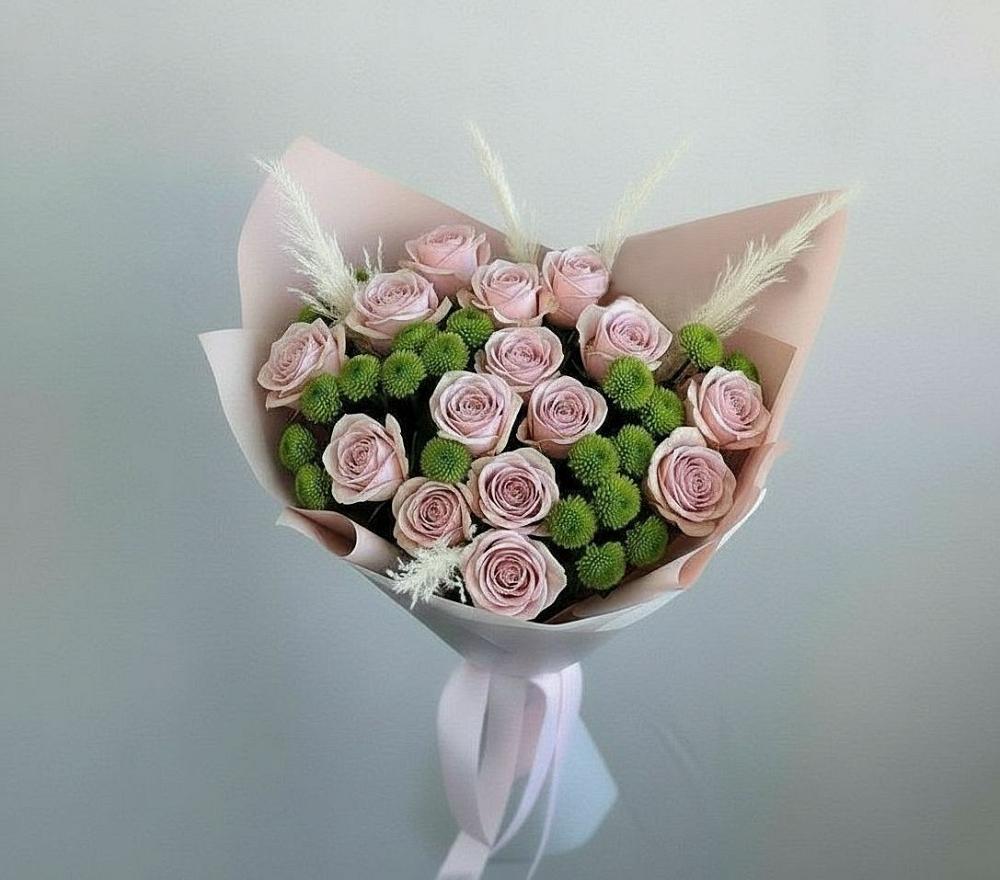 Букет цветов из: Розы и Хризантемы в Раменье