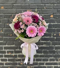 Букет цветов из:  Герберы и Хризантемы в Раменье