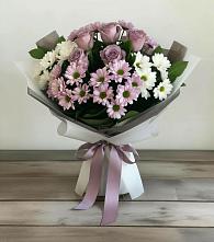 Букет цветов из:  Хризантемы и Розы в Раменье