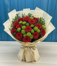 Букет цветов из:  Розы и Хризантемы в Раменье