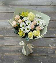 Букет цветов из:  Альстромерии, Розы и Хризантемы в Раменье