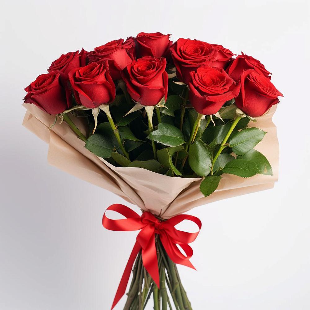 Букет 11 Красных роз Эдлесс Лав в Раменье