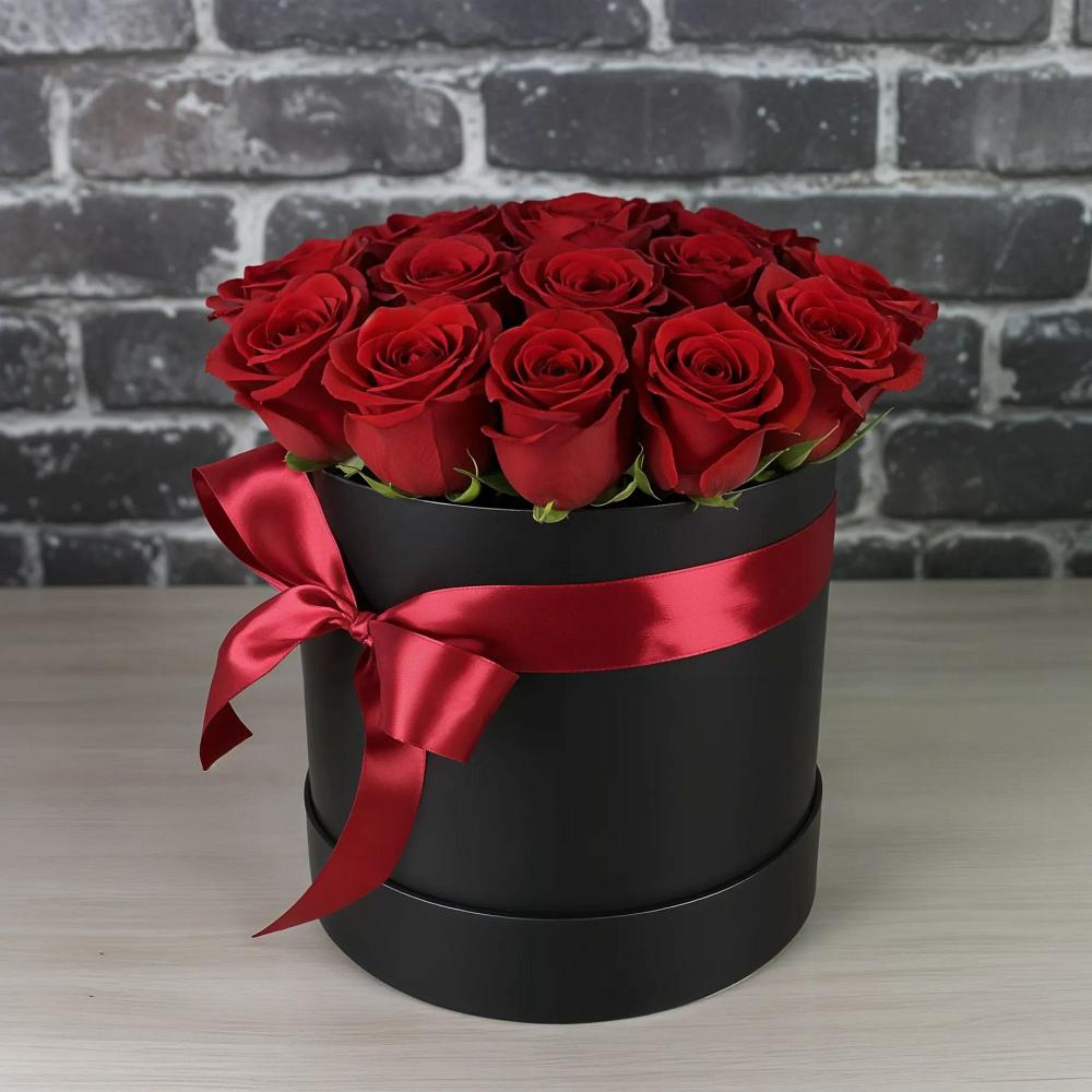 Цветочная композиция из Розы в шляпной коробке в Раменье